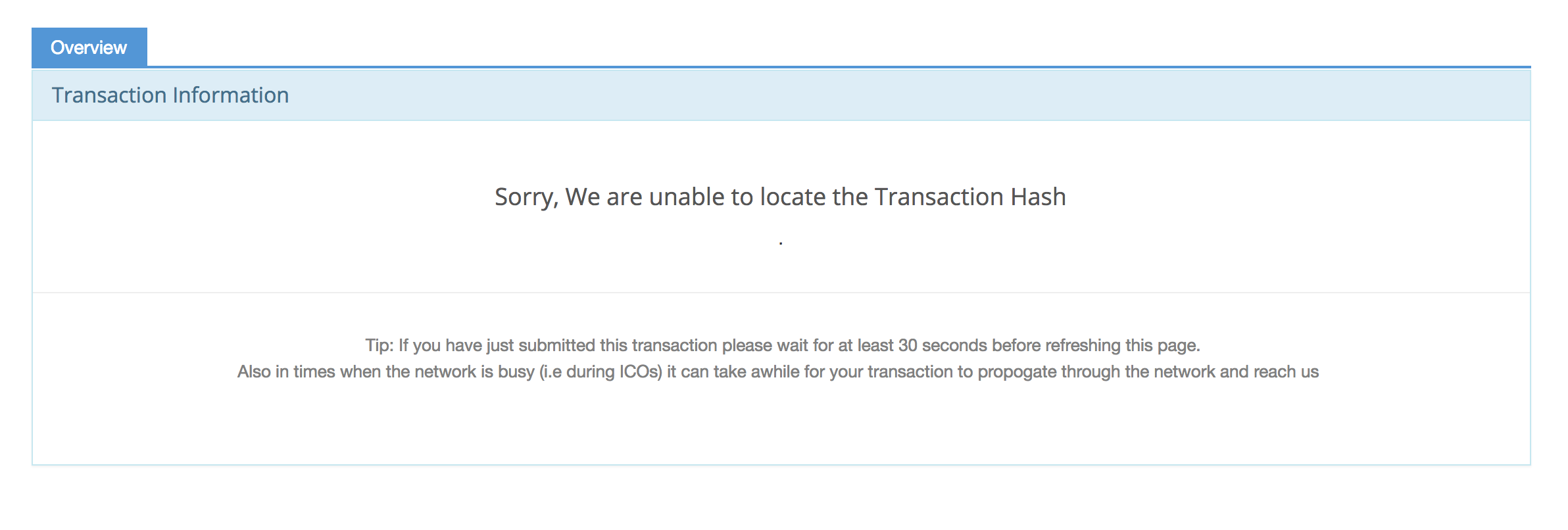 This transaction is expected to fail