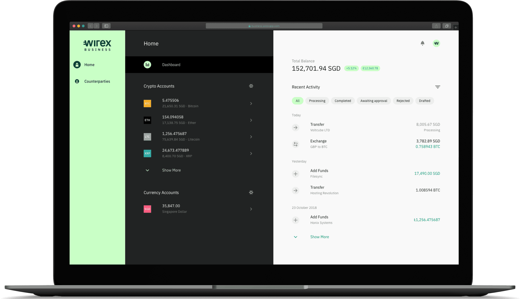 Crypto & Fiat Business Account & Payment Platform | Wirex