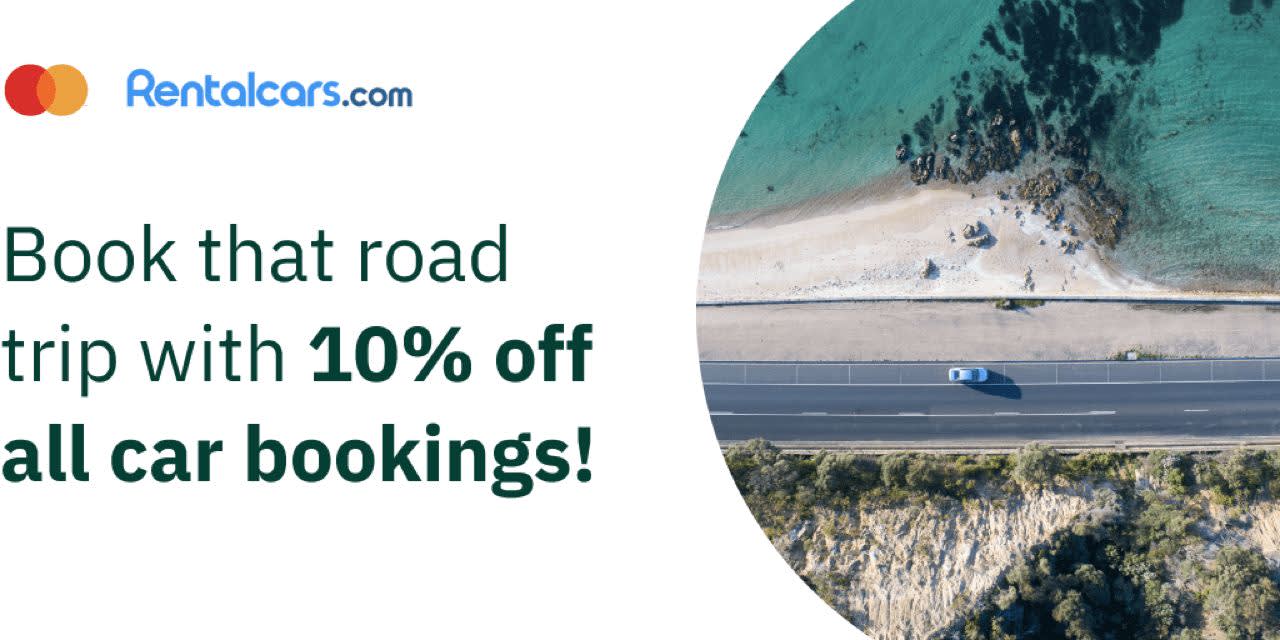 Rentalcars.com: book that road trip with 10% off all car bookings