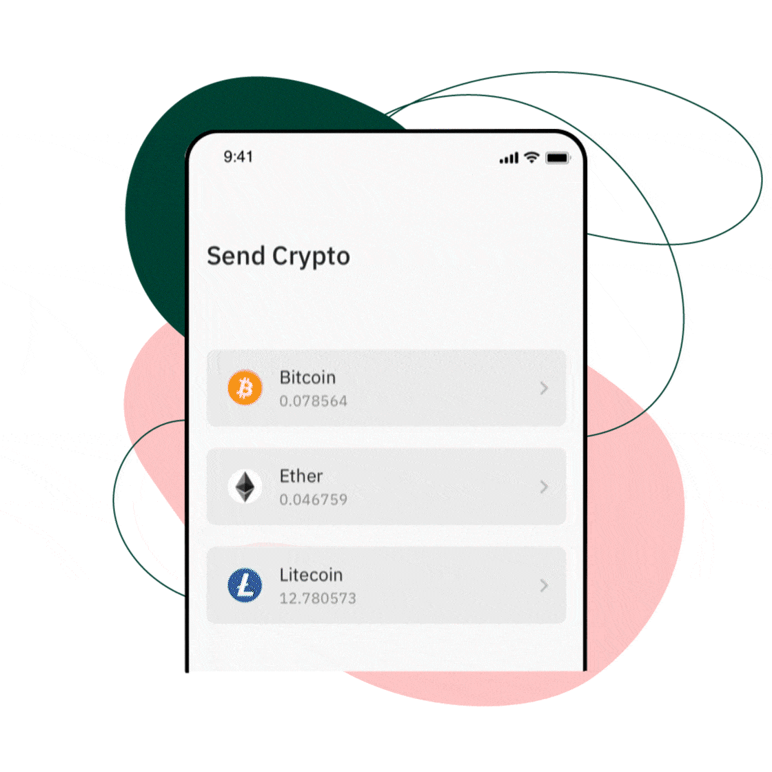 Initiate a crypto transfer